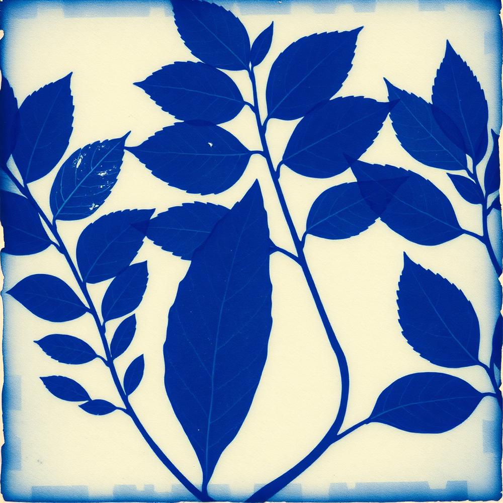 Cyanotypie Blatt